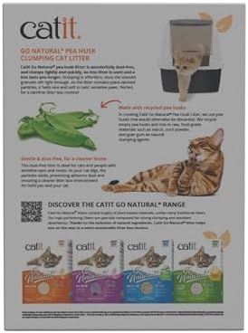 Catit Go Natural Pea Husk Clumping Cat Litter 12.3 lb, Natural (Pack of 2) - Image 4