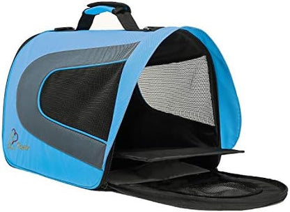 Pawer 18” x 11”x 11” Soft-Sided Foldable Airline Approved Pet Carrier for Cat, Puppy and Small Dog, Washable 600D Oxford Fabric, with Handle and Strap for Carry, Multiple Colors Available - Image 7
