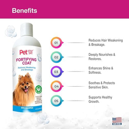 Natural Dog Shampoo for Coat Strength, 16 Fl Oz - Image 2