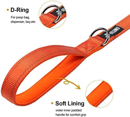 OneTigris No-Pull Dog Leash with Handle for Medium Large Dogs (Orange, 6FT) - Image 6
