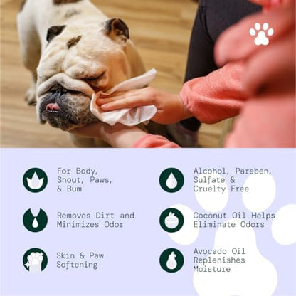 ALŌH Hypoallergenic Pet Wipes for Dog, Lavender & Wild Mint, All-Natural - Image 3