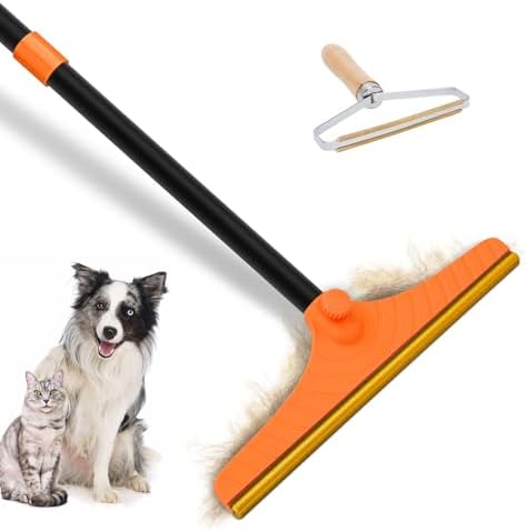 Carpet Rake for Pet Hair Removal Tool, Dog Cat Hair Remover for Furniture by Eaersan