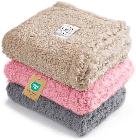 Luciphia 3 Pack Soft Sherpa Fleece Blankets for Dogs Cats Puppies,30"x20" by luciphia