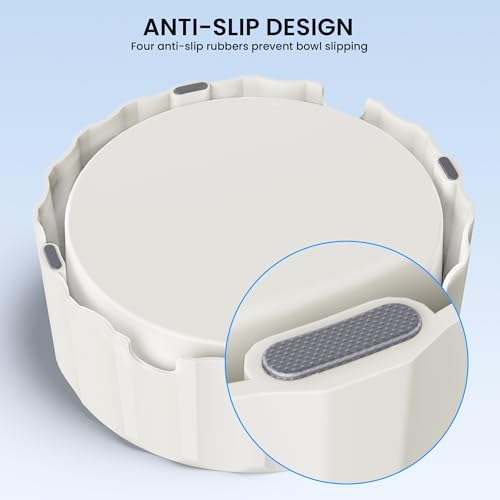 Dog Water Bowl No Spill 70oz/2L Large Capacity Dispenser Non Slip No Splash Bowl Pet Slow Feeder No Drip Dog Water Bowl on Vehicle Slow Water Bowl for Dogs and Cats - Image 4