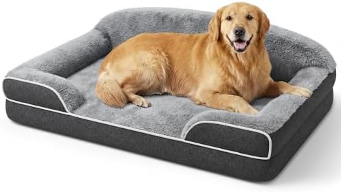 Orthopedic Dog Bed for Extra Large Dogs, 45"x30" XL Dog Couch Bed by TRAHOME