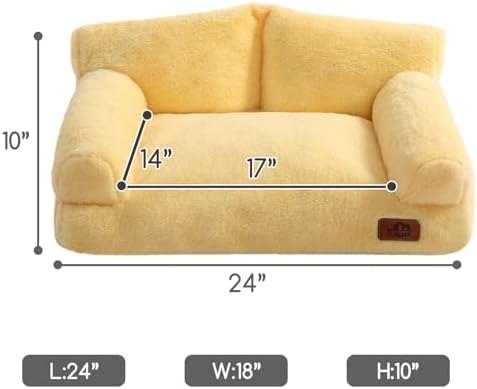 Hollypet Small Dog Large Cat Bed Puppy Couch Beds for Pets up to 25 lbs - Image 3