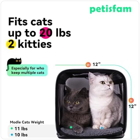 Soft Pet Carrier Bag for Cats and Puppy Under 20 lbs. Sturdy, Safe, Comfortable and Lightweight - Image 5