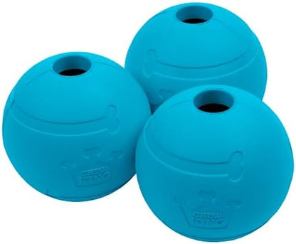 Chew King Flavored Rubber Ball Collection, 2.5 Inch Peanut Butter Flavor Rubber Balls 3-Pk by ChewKing