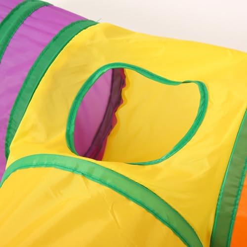 Pet Cat Tunnel, S-T Size Tunnels for Indoor Cats, Collapsible Pet Tunnel for Kitten, Puppy, Rabbit, 25cm-Wide Tunnels, Durable & Breathable, with Peek Hole Toy Ball - Image 5
