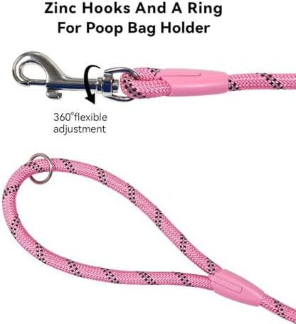 Long Dog Training Leash，Heavy Duty Reflective Rope Lead for Small Medium Large Dogs ，6FT 10FT 15FT 30FT 50FT for Training, Walking, Backyard, Camping - Image 4