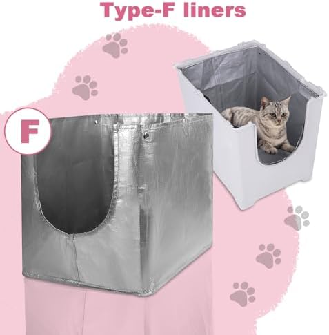 4 Pack Liner F Compatible with Flip Litter Box,Carrying Handles - Image 2
