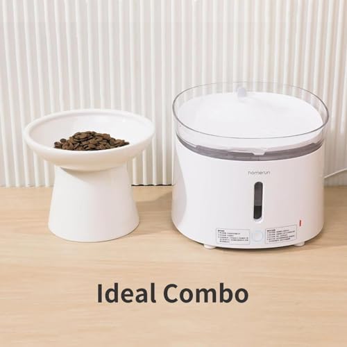 CEEFU 2-Pack Extra Wide Elevated Ceramic 6.2" Shallow Cat Food Bowls - Image 3