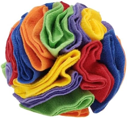 Snuffle Ball for Dogs, Interactive Dog Toys, Rainbow, Medium by Unknown