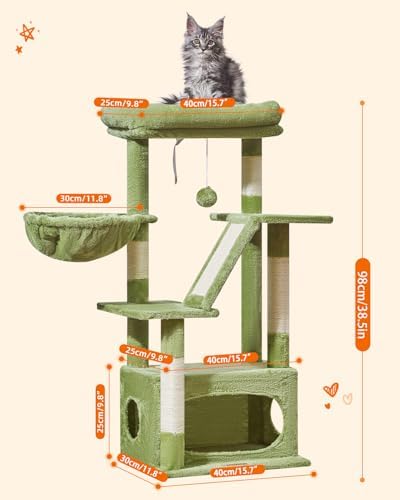 Taoqimiao Cat Tree, 38.5In Cat Tower for Indoor Cats, Suitable for Kittens - Image 7