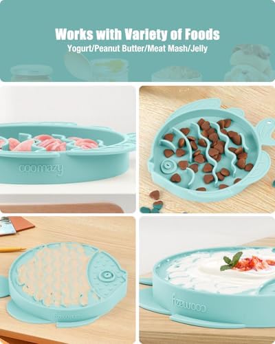 Coomazy Slow Feeder Cat Bowl Silicone Pet Puzzle Feeder for Slow Eating - Image 5