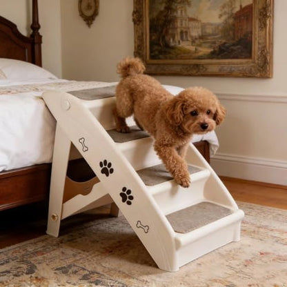 ZENY Dog Stairs for Bed 20" H, 4-Step Dog Steps for High Bed, Couch, Car - Image 2