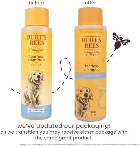 Burt's Bees for Pets Tearless Puppy Shampoo, with Buttermilk, 16 Fl Oz - Image 2