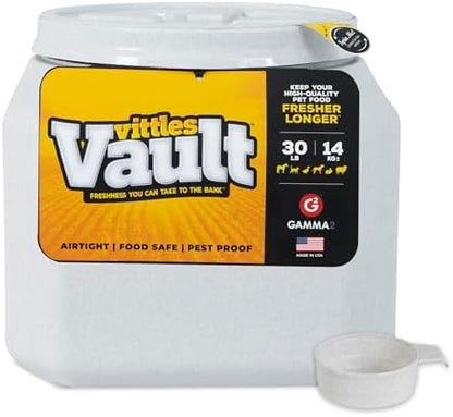 Vittles Vault Airtight Pet Food Storage Container + Scoop, Up to 30lbs by Gamma2