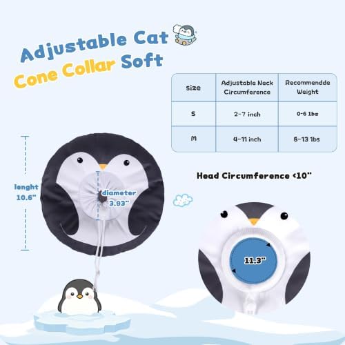 Soft Cat Cone, Medium Waterproof Cat Recovery Collar - Image 6