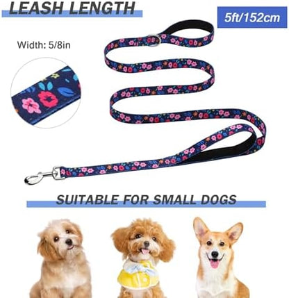 Hikiko 5FT Dog Leash Padded Double Handle with Designed Pattern - Image 5