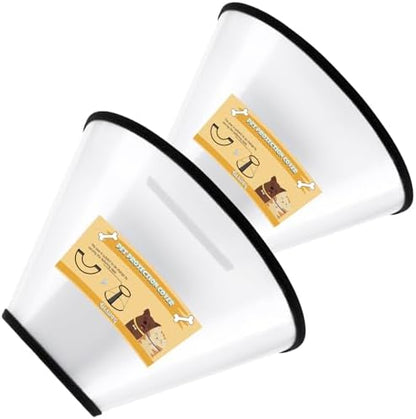Soft Dog Cone Collar, 2 PCS (for Exact Size) Flexible Plastic Cone for Dogs After Surgery, Dog Recovery Collar, Adjustable E-Collar for Large/Medium/Small Dogs Cat, Comfy Elizabethan Collar (XL) by GLADOG
