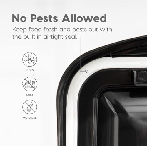 IRIS USA Dog Food Storage Container, Up to 10 lbs, Clear/Black, Made in USA - Image 5