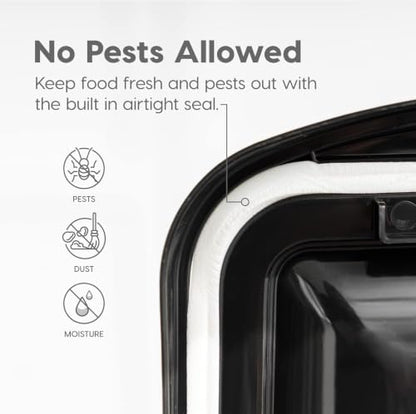 IRIS USA Dog Food Storage Container, Up to 10 lbs, Clear/Black, Made in USA - Image 5