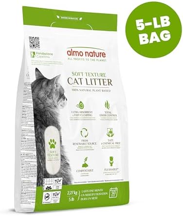 Almo Nature Soft Texture Cat Litter 5 lbs - Plant-Based, Clumping, Biodegradable, Non-Toxic, Compostable, Eco-Friendly, Odor Control, Low Dust, Safe for Cats & Kittens - Image 2
