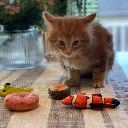 Huxley & Kent Plush Crinkle Catnip Cat Toy, Classic Sushi - Image 6