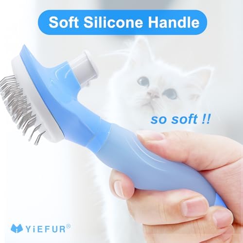 Cat Brush for Shedding, Self Cleaning Brush for Long & Short Hair Cats - Image 3