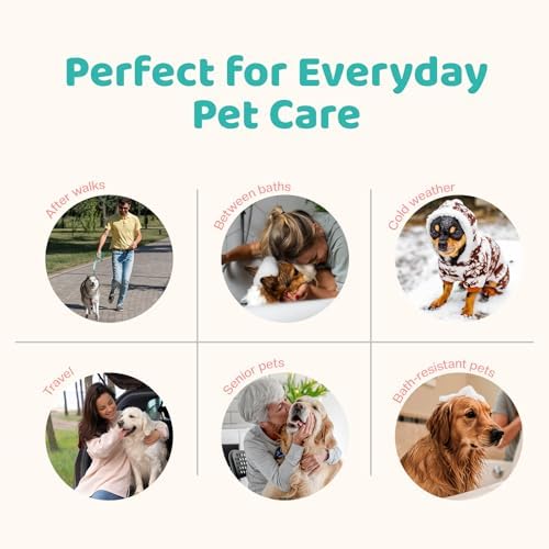 Pet Glove Wipes for Dogs & Cats with Coconut Scent, No Rinse Full Body Cleaning Large Gloves (9.84 x 9.05 inch), Gentle Grooming for Paws Face Ears Eyes Coat, Alcohol Free, 20 Pack - Image 6