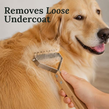 Dematting Comb for Cats and Dogs - Mat Remover - Deshedding Undercoat Rake - Image 5