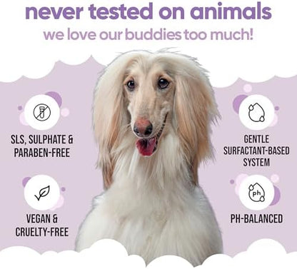 White Dog Shampoo by Buddycare | Brightening and Whitening Shampoo for Dogs | Deep Cleansing, Fresh Scented | with Aloe Vera and Pro Vitamin B5 (50.72oz) - Image 5