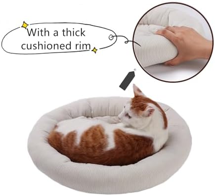 SHENGOCASE Round Cat Tree Tower Accessories Replacement Parts, Round Donut Cuddler Cat Dog Cushion Bed Add-ons for Plaform Perch Shelves (16") - Image 3