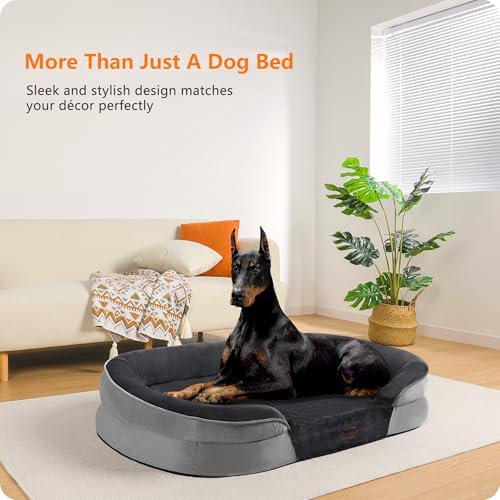 Dwanton Orthopedic Waterproof XX-Large Dog Bed Sofa, Gel Memory Foam, 48" - Image 2