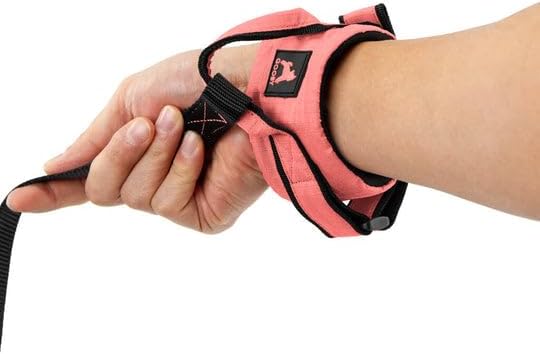 Gooby Ripstop Z Wrist Band Surfer Leash - Pink, 6 FT - Comfortable Hands Free Leash with Elastic Band for Small, Medium and Large Dogs
