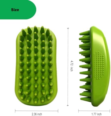 Rubber Curry Brush for Short Haired Dogs, Gentle Curry Comb - Image 4