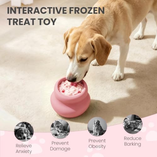 MateeyLife Freeze Dog Enrichment Lick Toy, Stuffable Frozen Lick Treat Bowl - Image 4