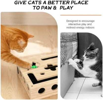 Cat Scratch Puzzle Enrichment Box,Cat Claw Care,Stress-Free Trimming Nails - Image 6
