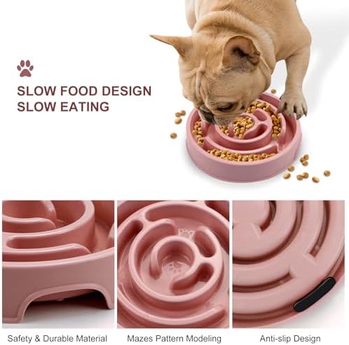 Slow Feeder Dog Bowls, Puzzle Dog Bowl with Anti-Slip, Slow Feeder & Non-Slip Design, Boredom and Anxiety Reducer, Suitable for All Breed Dogs and Cat - Image 3