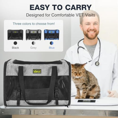 Pet Carrier 20"x13"x13", Foldable Soft Travel Bag for Cats & Dogs - Image 5
