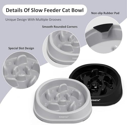 YINEYA 2PCS Anti-Choking Slow Feeder Dog Bowls Small Size Dog, Slow Feeder Cat Bowl, Supplies and Puzzle for Pet - Image 4