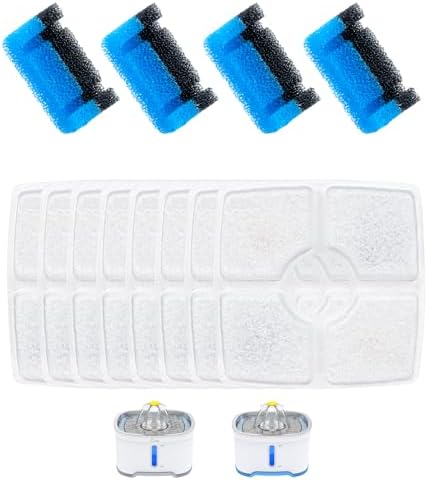 Wonder Creature Cubic Cat Water Fountain Filter 8 Filters + 4 Sponges by WonderCreature