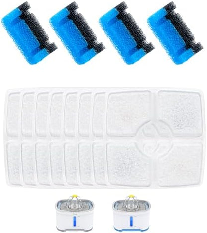 Wonder Creature Cubic Cat Water Fountain Filter 8 Filters + 4 Sponges by WonderCreature