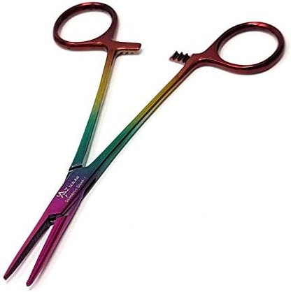 Dog Pet Ear/Nose Hair Puller Grooming Hemostat Locking Forceps Pliers, 5.5" (14cm), Straight (Lava) - Image 2