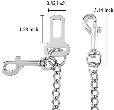 Stainless Steel No Chew Dog Car Seatbelt Pet Vehicle Safety Restraint Cable - Image 4