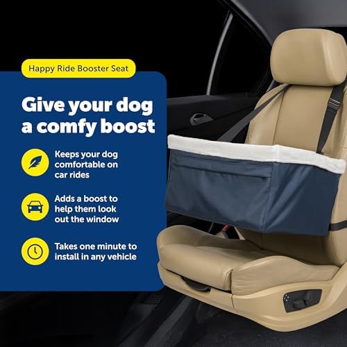 PetSafe Happy Ride Dog Booster Seat, Navy Blue, Up to 25 Lb - Image 3