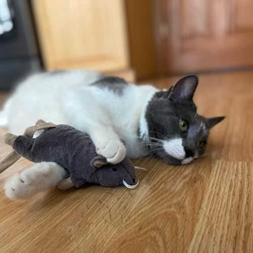 SPOT Big Mouse Bertha Cat Toy with Catnip – Lifelike Plush Mouse, Crinkle Sound, Large 7in Size, for Cuddling, Chasing, Playing – Assorted Colors - Image 4