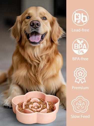 Ceramic Slow Feeder Dog Bowl 8" 11.3oz Medium Large - Image 5