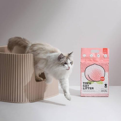 Michu Tofu Cat Litter Natural Clumping Tofu Cat Litter, Fast Clumping and Easily Scoop-able 5.5lb/88oz 5 Scents - Watermelon, 8 Pack - Image 6